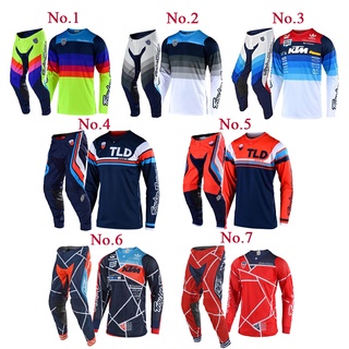 ชุดเสื้อกีฬาและกางเกงขายาวลายทีม Troy Lee Designs Se Air Metric Team Ktm สําหรับวิบาก