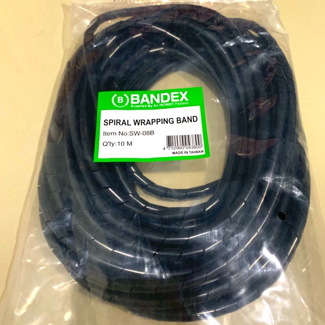 ไส้ไก่ พันสายไฟ 8มิล BANDEX SW-08B 10 เมตร(สีดำ)