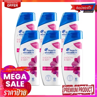 เฮดแอนด์โชว์เดอร์ สมูท แอนด์ ซิลกี้ แชมพู ขนาด 65 มล. แพ็ค 6 ขวดHead &amp; Shoulders Shampoo Smooth &amp; Silky 65 ml x 6