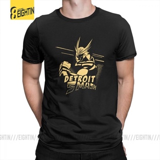 คอลูกเรือเสื้อยืดคอกลม แขนสั้น ผ้าฝ้าย ลาย My Hero Academia All Might Detroit Smash สไตล์เรียบง่าย สําหรับผู้ชายS-5XL