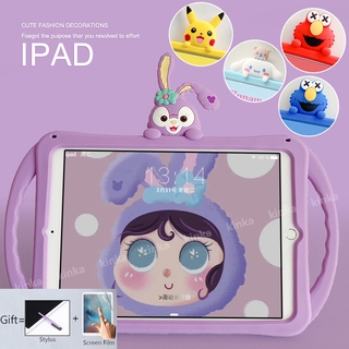 เคสซิลิโคนลายการ์ตูนกระต่ายน่ารักสําหรับ Ipad Air 1 2 3 4 10.9 Mini 1 2 3 4 5 Ipad 5 6 7 8 10.2" Ipad7 2017/2018 Pro10.5" Ipad 2 3 4 6 7 8 Pro 11 2018 2020