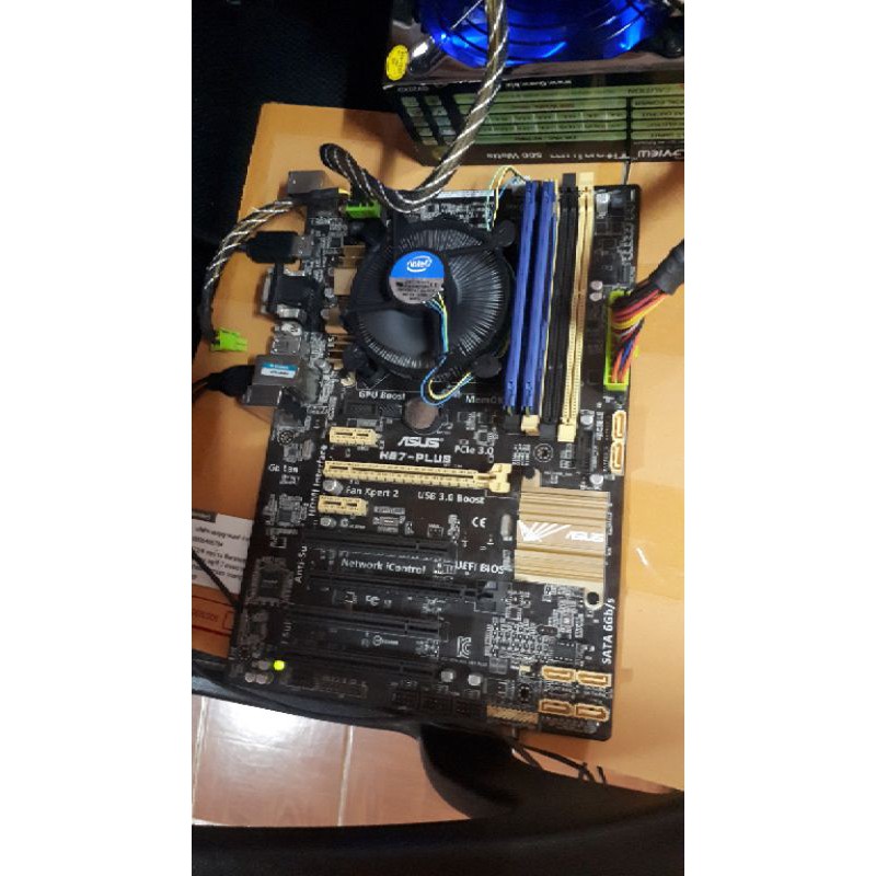 CPU i5 4400+Mb Asus H87-Plus แรม 4 G 2x2 bus1333 ซิ้งค์ทองแดง พร้อมฝาหลัง