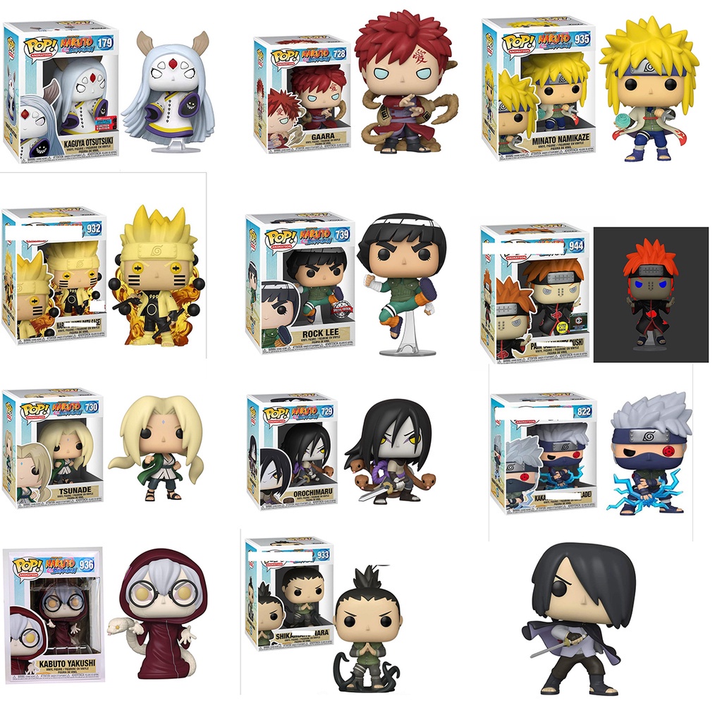 Funko Pop! 《Naruto》โมเดลฟิกเกอร์ไวนิล Sasuke Gaara Pain Minato Kakashi Kaguya Otsutsuki ของเล่นสําหร
