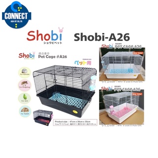 Shobi-A26 กรงอเนกประสงค์ กรงสัตว์เลี้ยง ถ้วยอาหาร แผ่นถนอมเท้า ขนาด47cm.(อุปกรณ์สัตว์เลี้ยง)