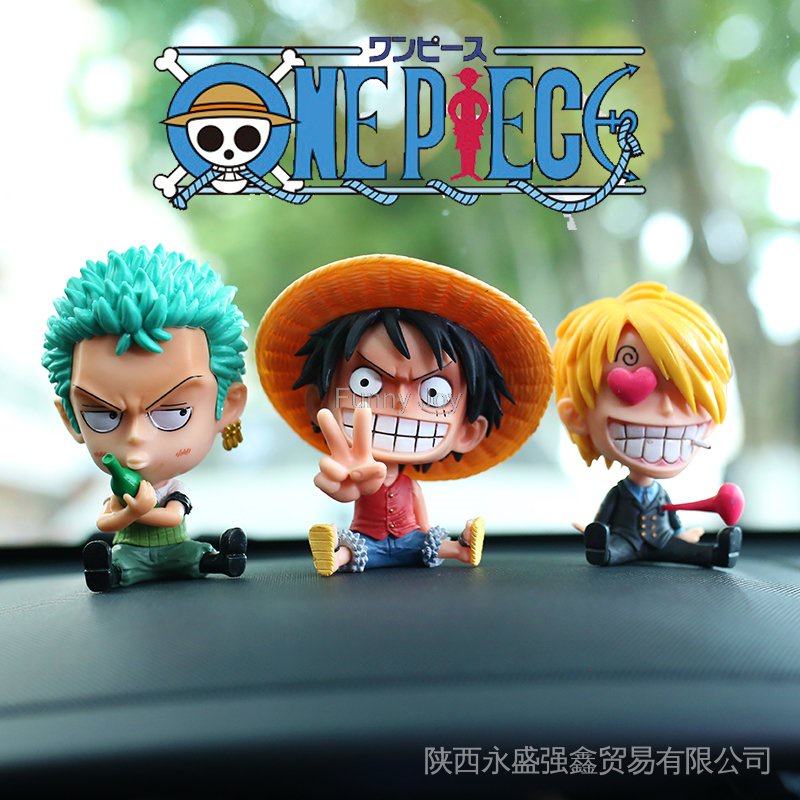 ฟิกเกอร์อนิเมะ One Piece Zoro Luffy Sanji 14 สไตล์ โมเดลฟิกเกอร์ Robin Nami Brook Chopper PVC สําหรับตกแต่งรถยนต์ Ace RANKY Usopp ZBQN