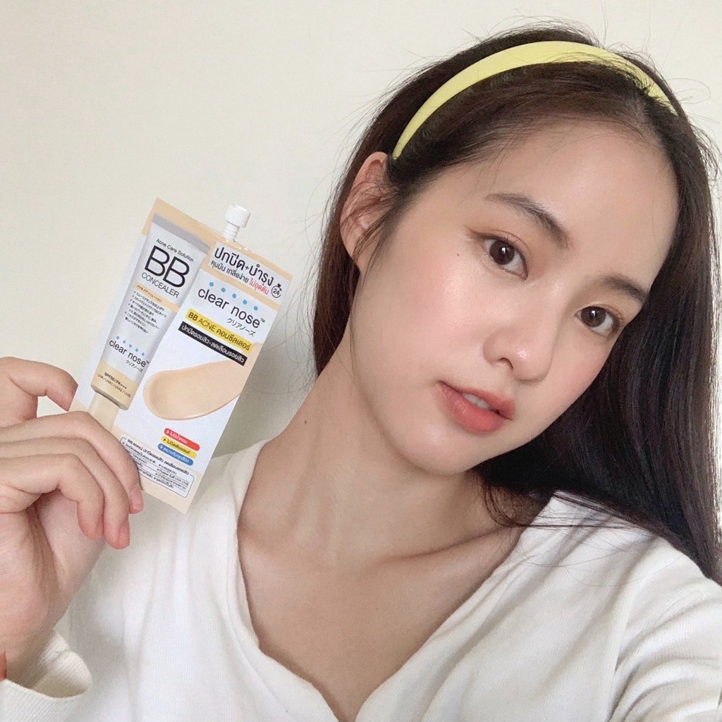 ยกกล่อง (6ซอง) Clear Nose Acne Care Solution BB Concealer เคลียร์โนส แอคเน่ โซลูชั่น บีบี คอนซีลเลอร์