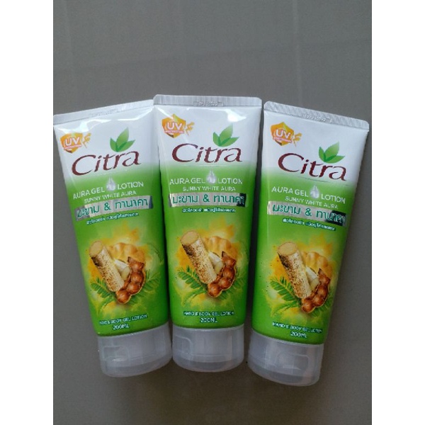 Citra Aura gel lotion sunny white aura มะขาม&ทานาคา 200ml
