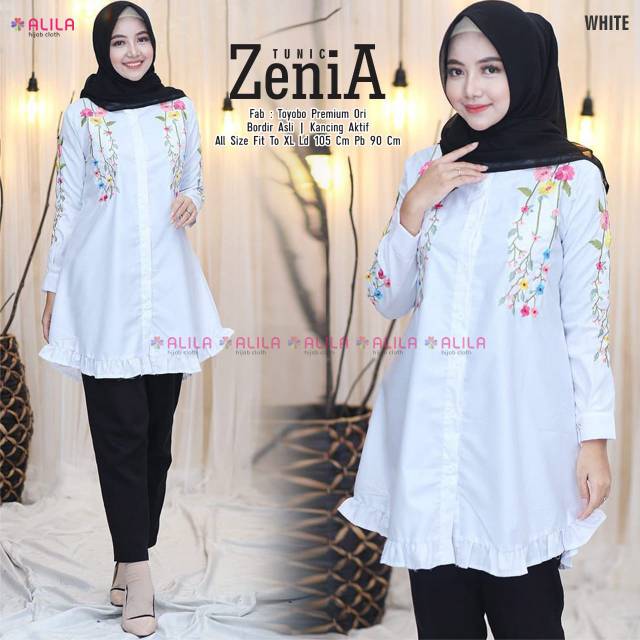 Zenia TUNIC ORI ป้ายฉลาก ALILA ซูเปอร์