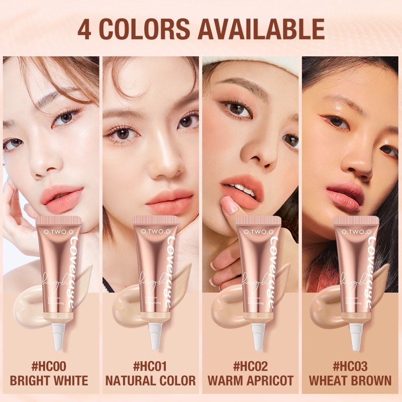 สินค้าพร้อมส่ง🇹🇭คอนซีลเลอร์ O.TWO.O ปกปิดสูงกันน้ำปิดรอยลึกจากรองแก้มและรอยหมองคล้ำใต้ตารอยยสิวรองพื้นติดทนนาน ไพรเมอร์