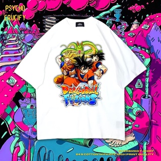 เสื้อยืด ขนาดใหญ่ พิมพ์ลาย Dragon Ball Fusions Psycho Crucify | สีขาว | เสื้อเชิ้ต ลาย Dragon Ball | อนิเมะ | เสื้อเชิ้ต