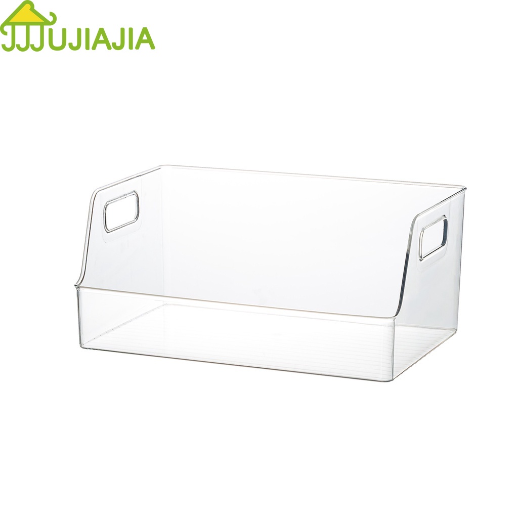 jujiajia กล่องเก็บหนังสือใสรับน้ำหนักความจุสูง