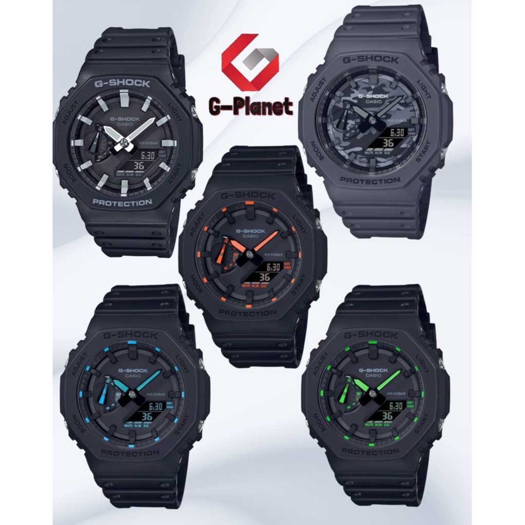 G*s * h * o * c * k GA-2100-1A2 นาฬิกาสปอร์ต GA-2100-1A3 GA-2100-1A4 GA-2100CA-8A สายนาฬิกาเรซิ่นกัน