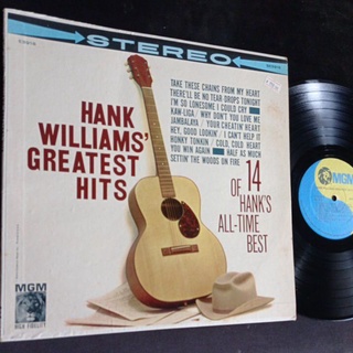 แผ่นเสียง 12 นิ้ว เพลงคันทรี่ยอดนิยมในอดีต Hank Willams" Greatest Hit s 14 เพลงฮิต ทดลองฟังได้ครับ