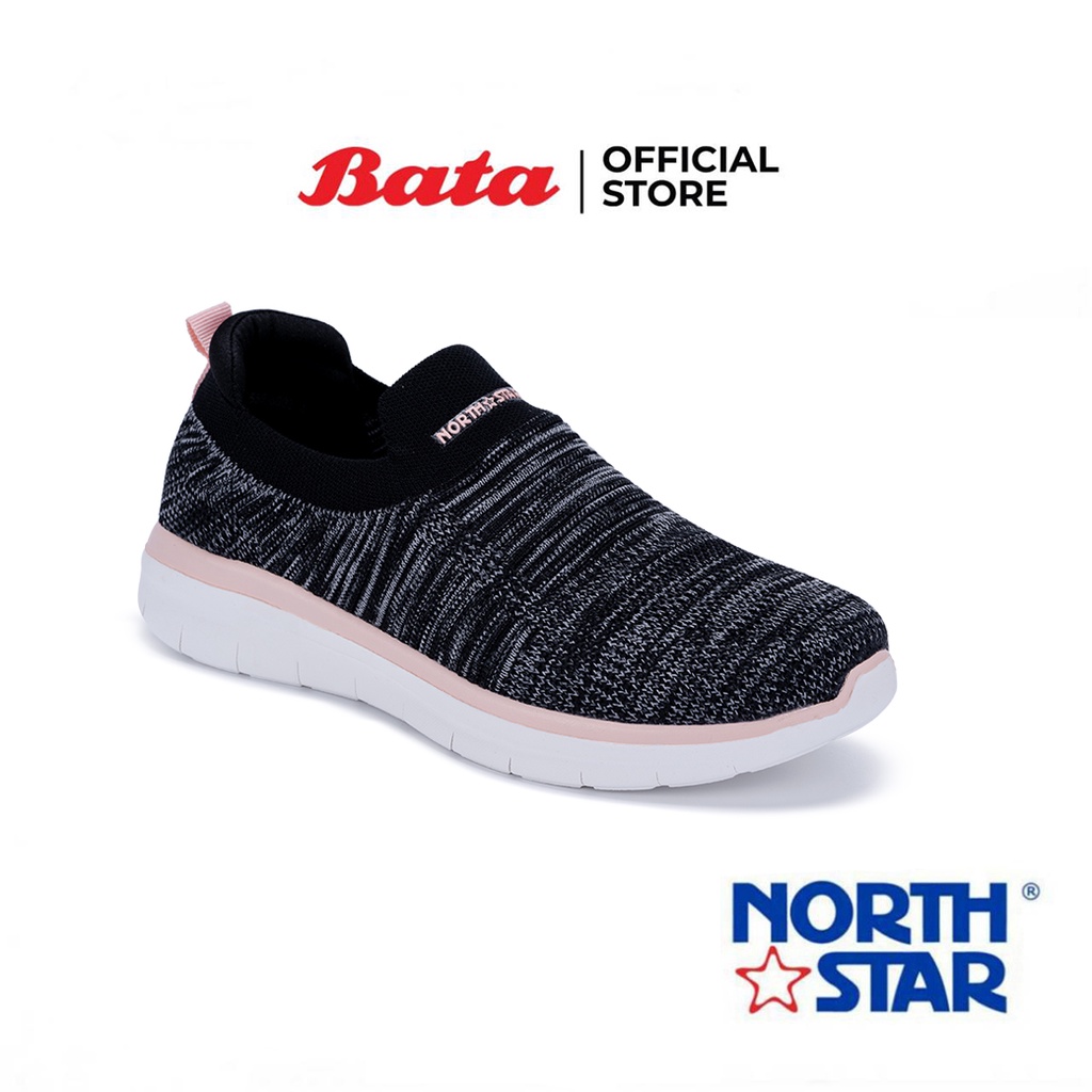 Bata บาจา ยี่ห้อ North Star รองเท้าสลิปออน ผ้าใบแบบสวม ใส่ง่าย รองรับน้ำหนักเท้าได้ดี สำหรับผู้หญิง รุ่น Adalia สีดำ 5596803