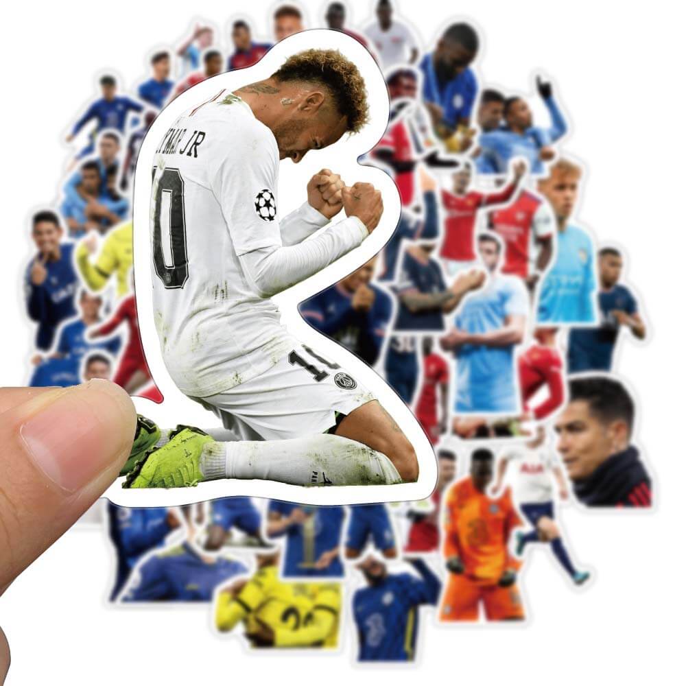 [สติกเกอร์ขนาดใหญ่] สติกเกอร์ ลายฟุตบอล World Cup Messi Zlatan Ibrahimoviϟ Neymar Wayne Rooney กันน้ํา สําหรับติดตกแต่งกระเป๋าเดินทาง แล็ปท็อป สเก็ตบอร์ด Doodle 50 ชิ้น