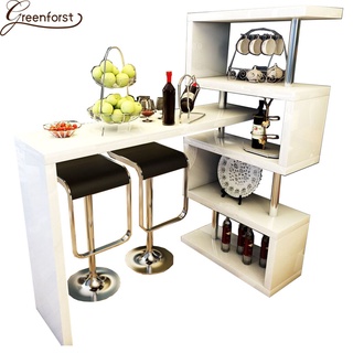 Greenforst โต๊ะบาร์ พร้อมชั้นวางเครื่องดื่ม หรูหรามีสไตล์ รุ่น 2192-A