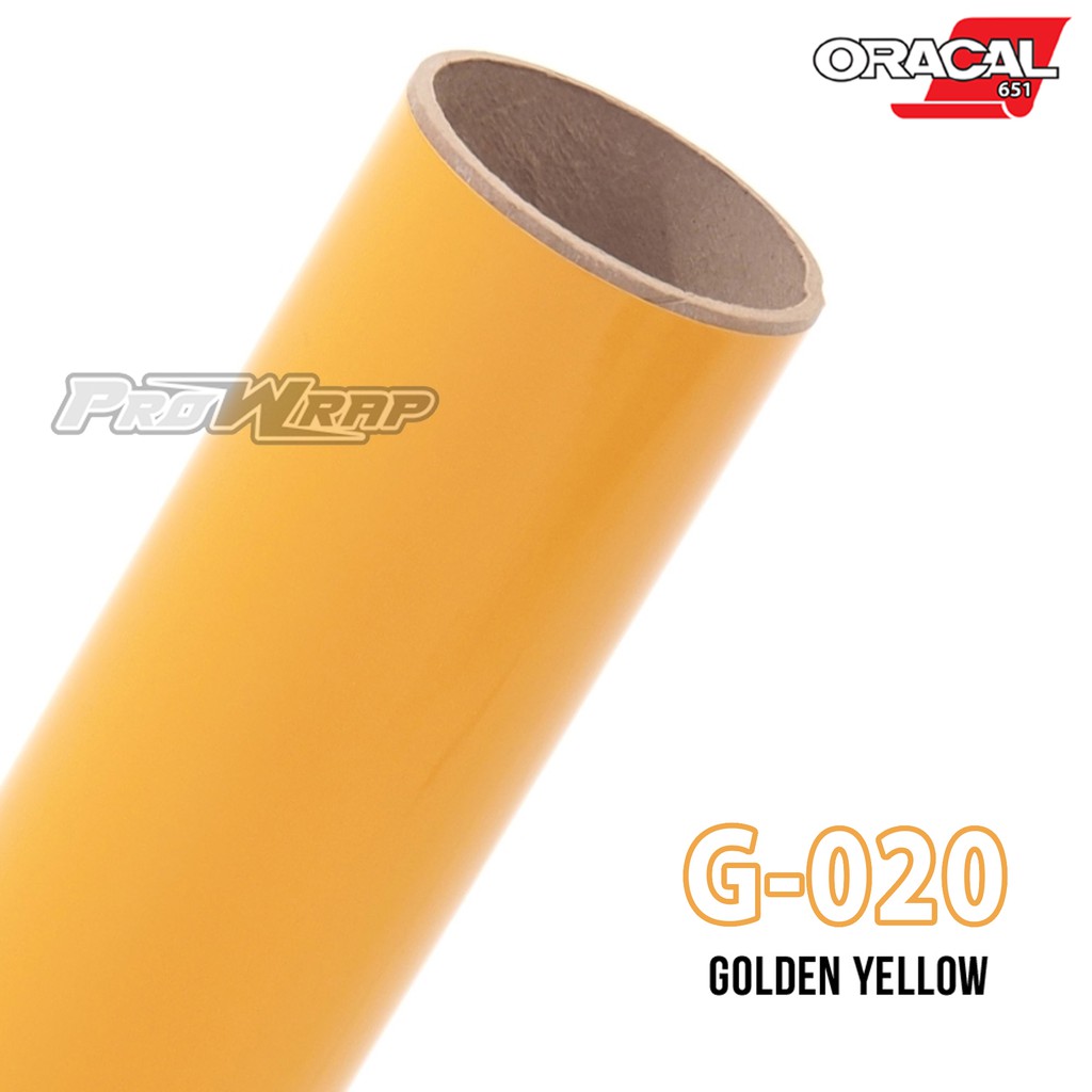 สติ๊กเกอร์ติดรถยนต์ Oracal 651 สีเหลืองเข้มเงา/ด้าน
