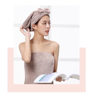 ‼️พร้อมส่ง‼️หมวกคลุมผมซับน้ำ แห้งไว นุ่มมาก ไม่ต้องกลัวหลุด