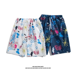 【M-3XL】กางเกงขาสั้น กางเกงชายหาด ขนาดใหญ่ ใส่สบาย สไตล์เกาหลี ฮาวาย 2 สี สําหรับผู้ชาย