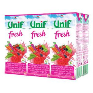 ยูนิฟ เฟรช น้ำผักผลไม้รวมผสมเบอร์รี่25% ขนาด 180ml ยกแพ็ค 6กล่อง UNIF FRESH BERRY MIXED VEGGI JUICE