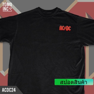 ROUND คอลูกเรือสไตล์สตรีท เสื้อยืด พิมพ์ลายโลโก้ TOMOINC ACDC ขนาดเล็ก สําหรับผู้ชาย-4XL