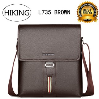 กระเป๋าสะพายไหล่ กระเป๋าเมสเซนเจอร์หนัง สำหรับผู้ชาย Messenger Bag PU Leather L735