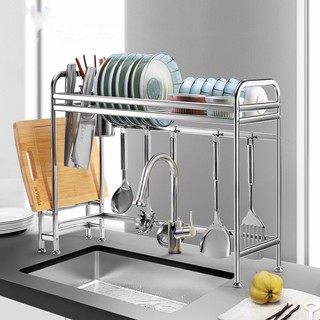 ชั้นวางจาน ที่คว่ำจาน สแตนเลสเกรด 201 Dish Rack 65.6x25.5x52.3cm WWB003-1B