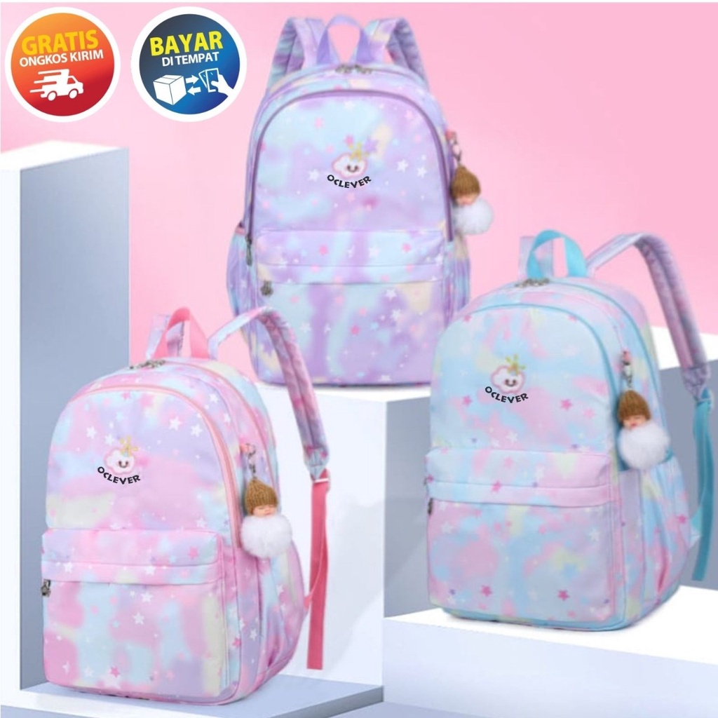SANDBOX - BK138 SCHOOL BAG GIRLS BACKPACK GIRLS SCHOOL BAG WOMENS SCHOOL BAG SCHOOL BAG