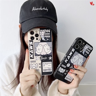 Tide brand KAWS bear Case for Huawei Nova 9 8 7 SE 7i 5T 4e 3e 3i 3 Y7A Y8P Y9 Prime 2019 Mate 30 20 Pro Casing Cute Cartoon Sesame Street Anime Liquid Silicone Side Painting Lens Protector Soft Phone Cover