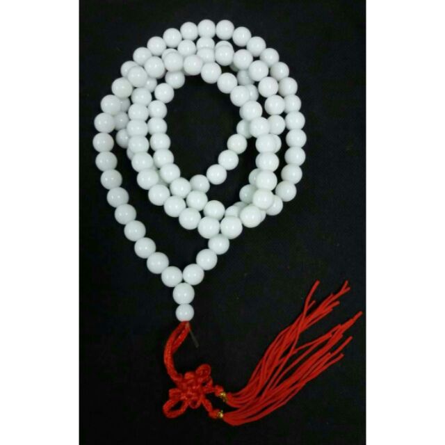 สร้อยประคำหยกขาว 108 เม็ด