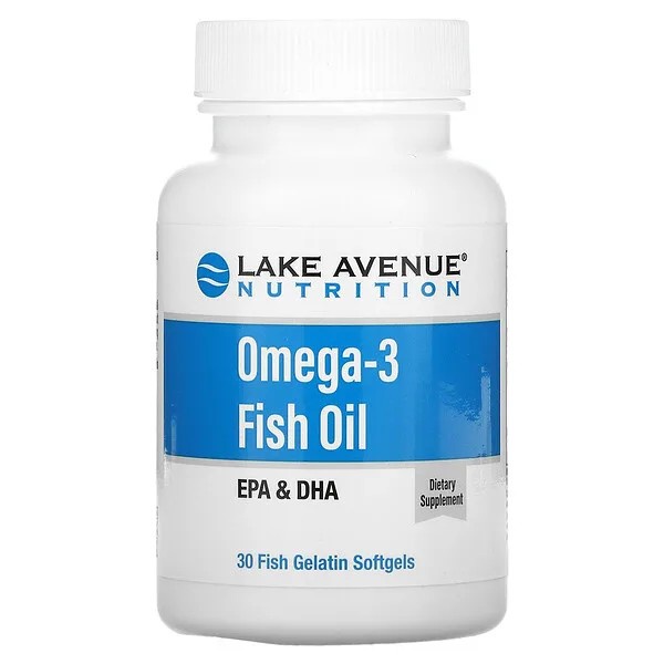 Lake Avenue Nutrition, Omega-3 Fish Oil, 1250 mg, 30,120 Fish Gelatin Softgels น้ำมันปลา บำรุงสมองแล