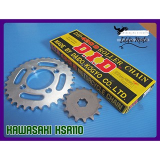 KAWASAKI KSR110 (15T) FRONT ​&amp; (31T) REAR SPROCKET &amp; "DID" DRIVE CHAIN (420D-114RB) // สเตอร์หน้า สเตอร์หลัง พร้อมโซ่