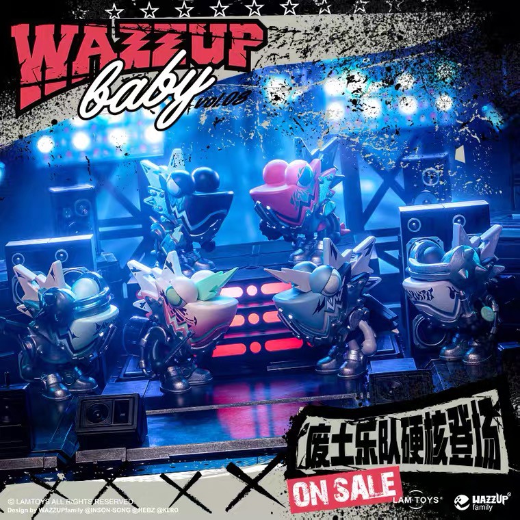 SALE 🔥 LAMTOYS Wazzup Baby Chameleon vol.8 Rock n Roll ลิขสิทธิ์แท้ 🎸 ของสะสม Lam Toys Art Designer 