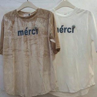 เสื้อกำมะหยี่ style korean สกรีน merci