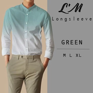[เหลือ157฿ใส่โค้ดส่วนลด LMOF5PER ] 7สี!!! เกาหลีฝุดๆ เสื้อเชิ้ตผู้ชาย คอจีนแขนยาว ไล่สี L'M men's style