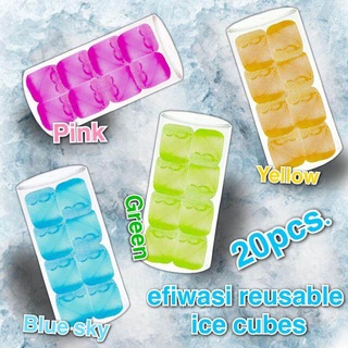 Reusable Plastic Ice Cubes น้ำแข็งเก็บอุหภูมิบล็อค *คละสี* ก้อนน้ําแข็งพลาสติก ใช้สำหรับใส่ในเครื่องดื่มได้อย่างมากมาย