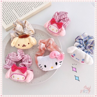 ☀ ที่คาดผม ลายสก๊อต การ์ตูน Cinnamoroll Melody Hello Kitty Pom Pom Purin Sanrio ☀ 1 ชิ้น หวาน ที่คาดผม แฟชั่น ยืดหยุ่น ยางรัดผม สายรัดข้อมือ เครื่องประดับ อุปกรณ์