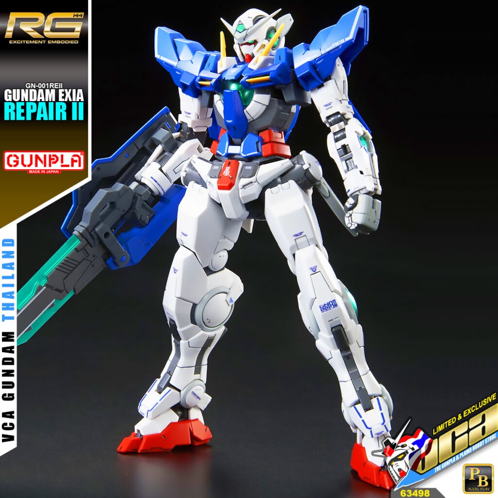 PREMIUM BANDAI GUNPLA REAL GRADE RG 1/144 GUNDAM EXIA REPAIR II 2 โมเดล กันดั้ม กันพลา VCA GUNDAM