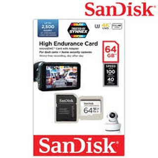 sandisk MicroSD  High Endurance 64GB Read 100MB/Write 40MB ประกัน Synnex