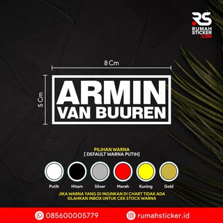 สติกเกอร์โลโก้ DJ EDM ARMIN VAN BUUREN สําหรับติดตกแต่ง