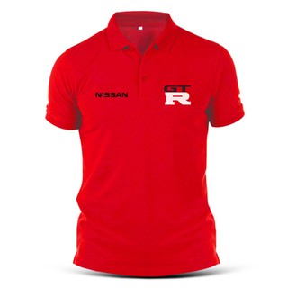 นิสสันเสื้อโปโลผ้าฝ้ายพิมพ์ลายรถยนต์ Nissan Polo Gtr