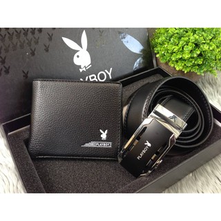 PLAYBOY LEATHER BELT &amp; WALLET VALUE PACK OEM FACTORY