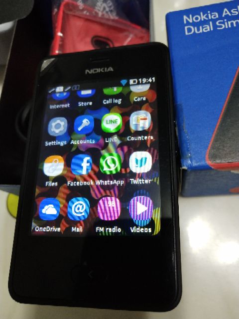 Nokia Asha 501 Dual SIM โทรศัพท์มือถือรองรับ 2 ซิมการ์ด สภาพเหมือนใหม่ อุปกรณ์ครบ