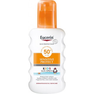 Eucerin Sun Kids Spray Sensitive Protect SPF50++ 200ml. ยูเซอรีน คิดส์ เซนซีทีฟ โพรเทค สเปรย์ กันแดด สำหรับผิวเด็ก