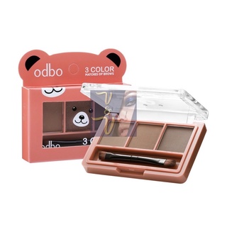 (OD797) Odbo 3 Color Matches Of Brows โอดีบีโอ ทรีคัลเลอร์ แมชเชสออฟบราวส์