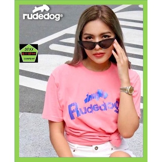 Rudedog เสื้อคอกลม ชาย หญิง รุ่น Broken สีชมพู