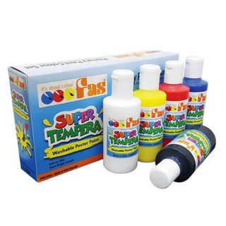 FAS Super Tempera ชุด 5 สีขวดเล็ก 100 ml (สีโปสเตอร์)