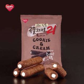 [พร้อมส่ง]เกมี่ คุกกี้ แอนด์ ครีม เกรนคริสปี้โรล 150g l Kemy Grain Crispy Roll Cookie &amp; Cream 150 g.🍪🍫🇰🇷