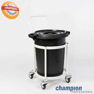 รถเข็นถังขยะ CHAMPION PROFESSIONAL TRASH TROLLEY