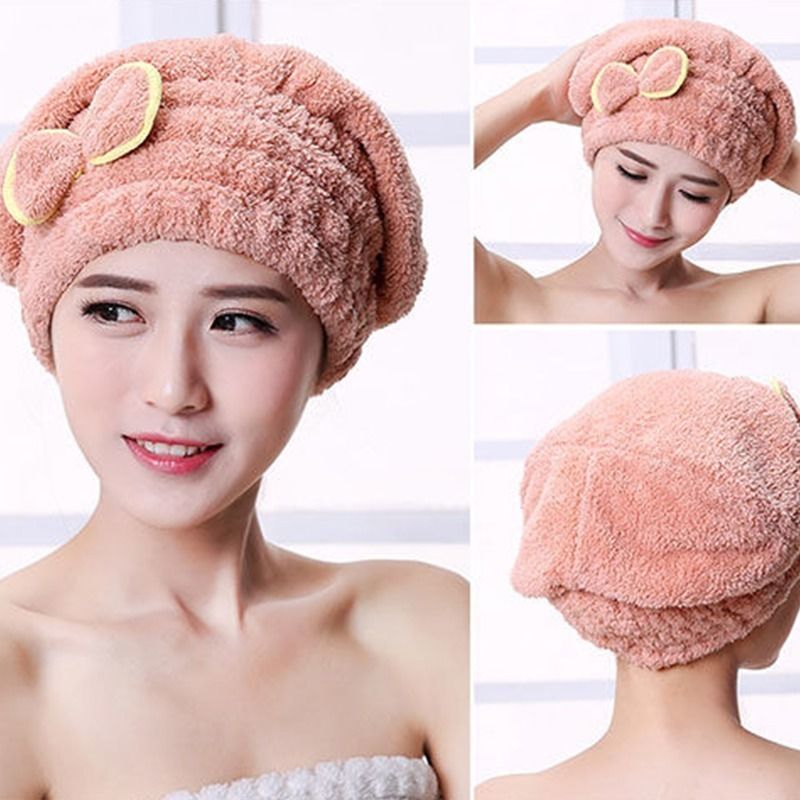 Quick Dry Hair Towel Dryer Cap Wrap Head Absorbent Towel Ickened Shower Colourful 2pcs 日本製